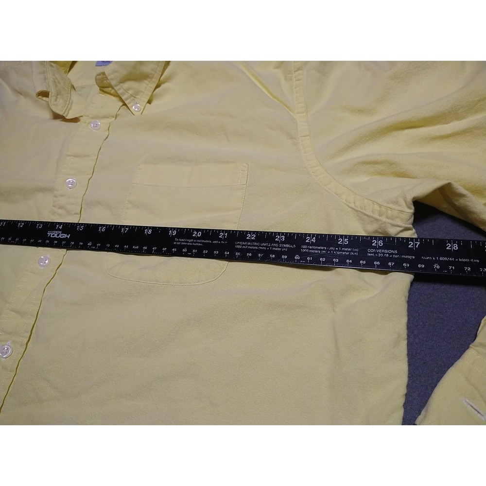 Saddlebred Vintage Oxford Shirt Men XXL Lemon Yellow Button Down College Office - Picture 4 of 7